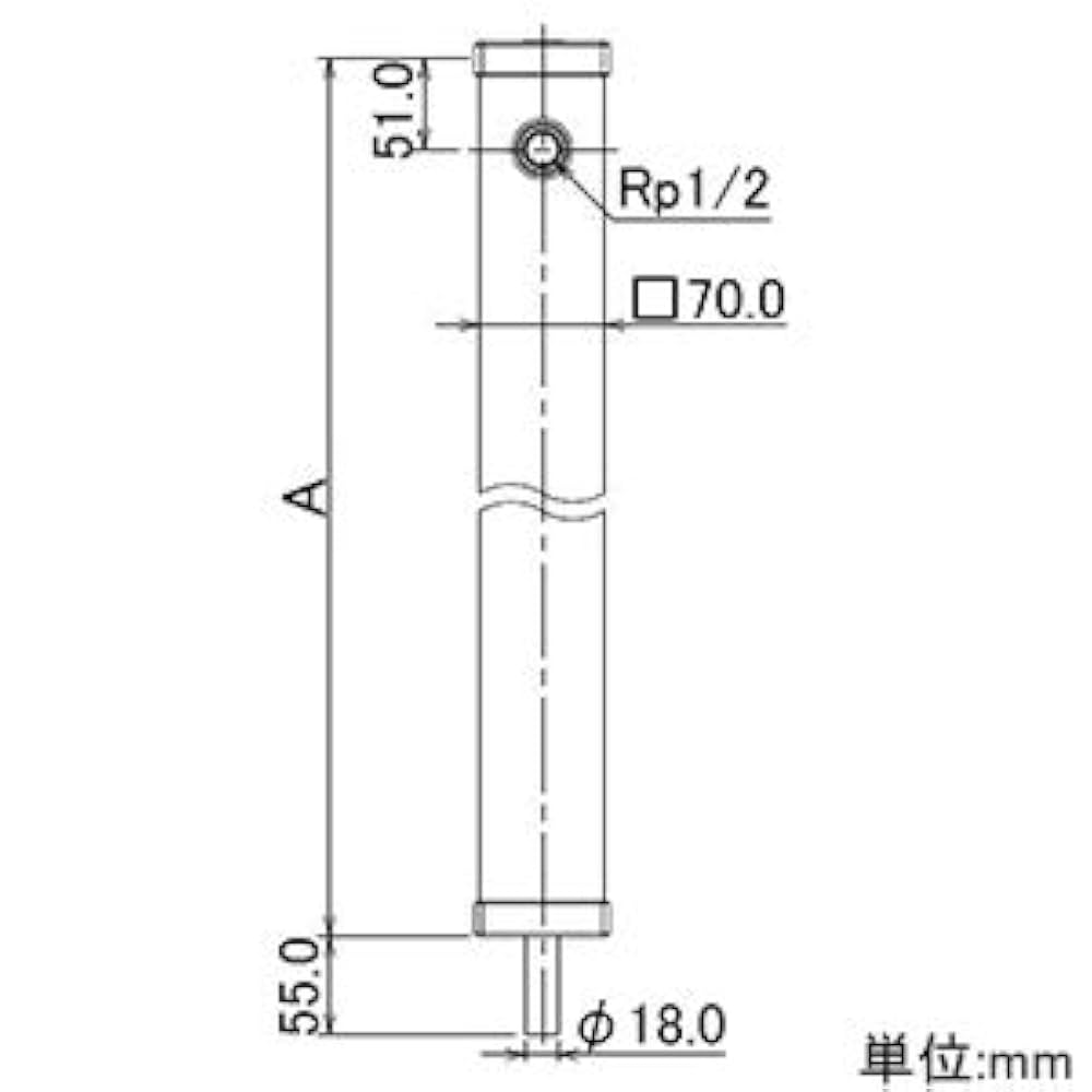 専用　綜縞枠70cmその他 Amazon | カクダイ(KAKUDAI) 水栓柱 70角 高さ:845mm 624-066